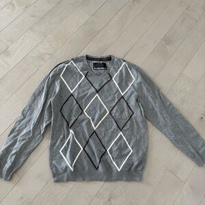 Esprit Gray Diamond Pattern Sweater
